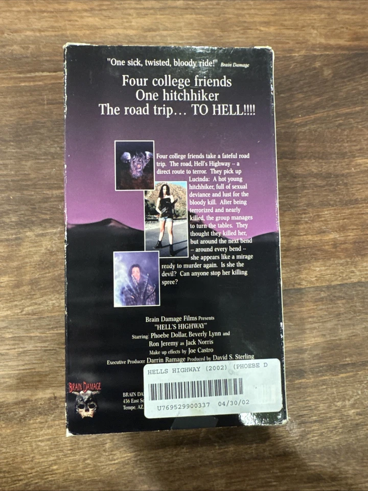 Hell's Highway (VHS, 2002) Horror Brain Damage Films Phoebe Dollar, Ron Jeremy - Image 4 of 4