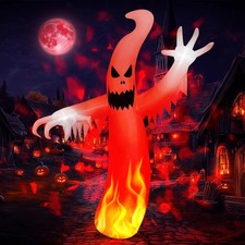 Mgparty 8 Ft Tall Halloween Inflatables Ghost Outdoor Decorations Blow Up Yard