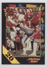 1991 Wild Card Draft 20 Stripe John Kasay #40 03hc