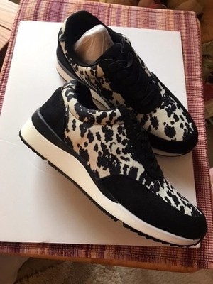 CRAZY TRAIN~WACKY WESTERN KICKS~COW PRINT~TENNIS SHOES~SNEAKERS~size 8 WOMENS