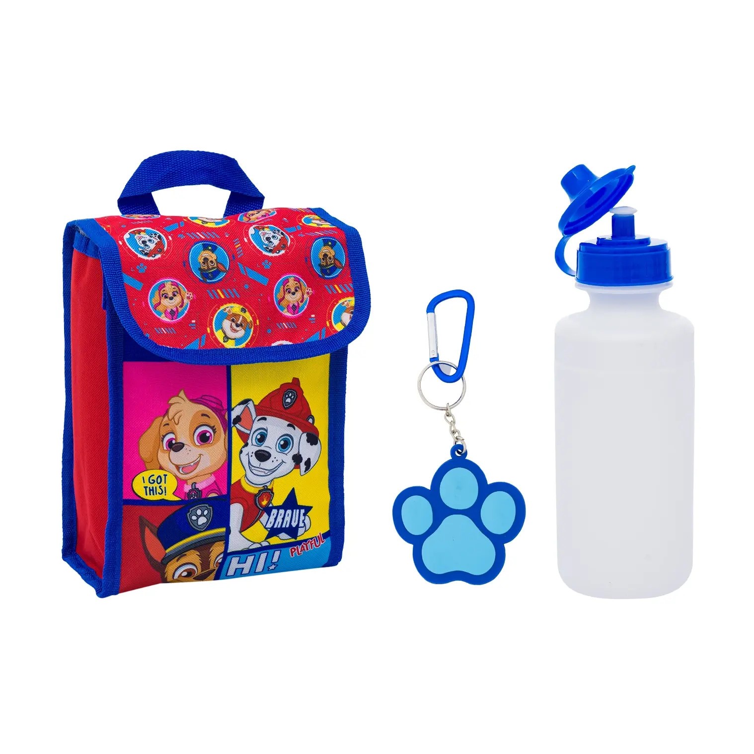 Large Backpack - Paw Patrol - Marshall Chase Set 5 Lunch Bag Water Bottle 16"