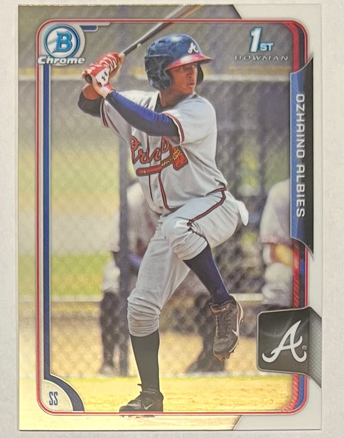 2015 Bowman Chrome Ozzie Albies Rookie 1st Bowman Base