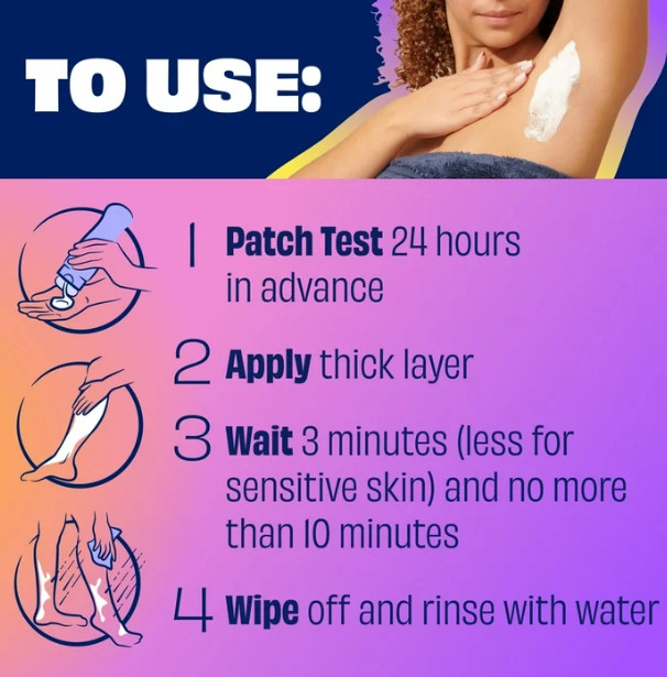 Nair Body Cream Hair Remover, Oat Milk & Vanilla, Body Hair Removal Cream for Wo