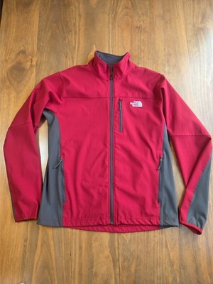 Northface Mens Apex Softshell Large Jacket Dark Red 