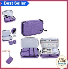 Diabetic Supplies Travel Case Purple Nylon Organizer Bag Insulin Pen Glucose