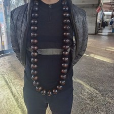 30mm 54 Red Wood Beads - Shaolin Monk Mala Ku...