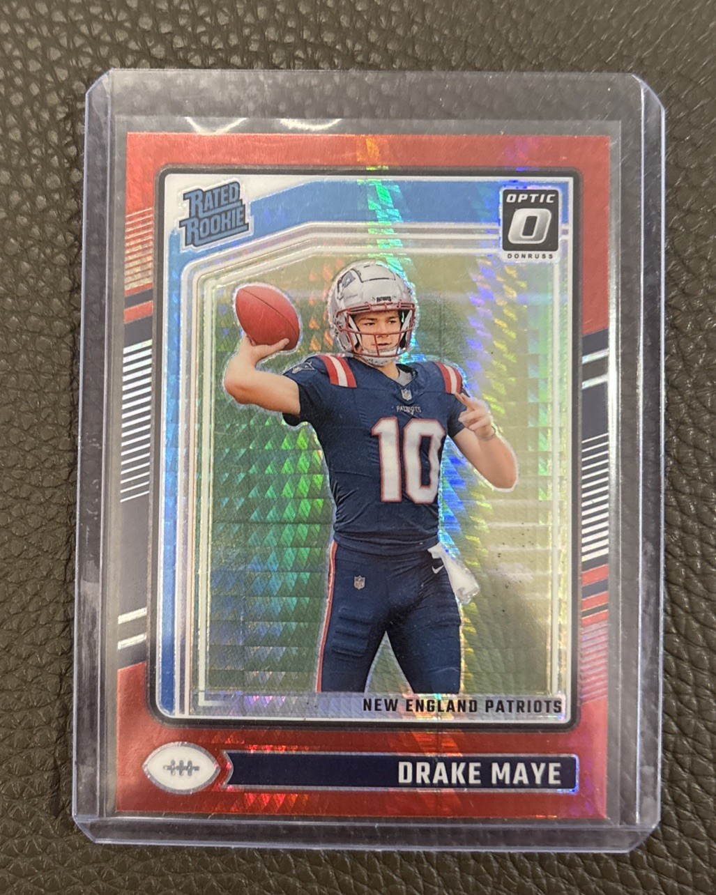 2024 Panini Donruss Optic Drake Maye Rated Rookie Red Hyper #229