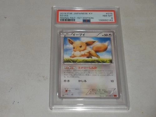 2014 Pokemon Japanese XY Rising Fist 1st Edition #75 Eevee PSA 8 NM-MT
