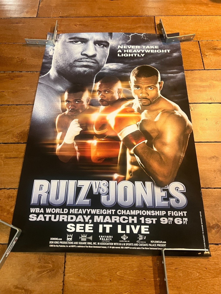 2003 ROY JONES JR VS JOHN RUIZ BOXING FIGHT POSTER WBA HEAVYWEIGHT