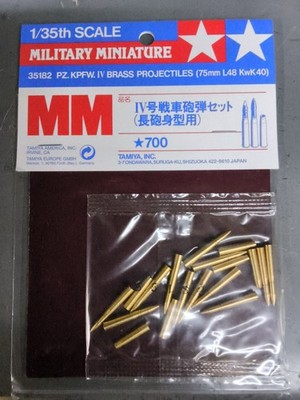 Tamiya 1/35 SCALE Pz.Kpfw. IV Brass Projectiles (75mm L48 KwK40) Miniature 35182