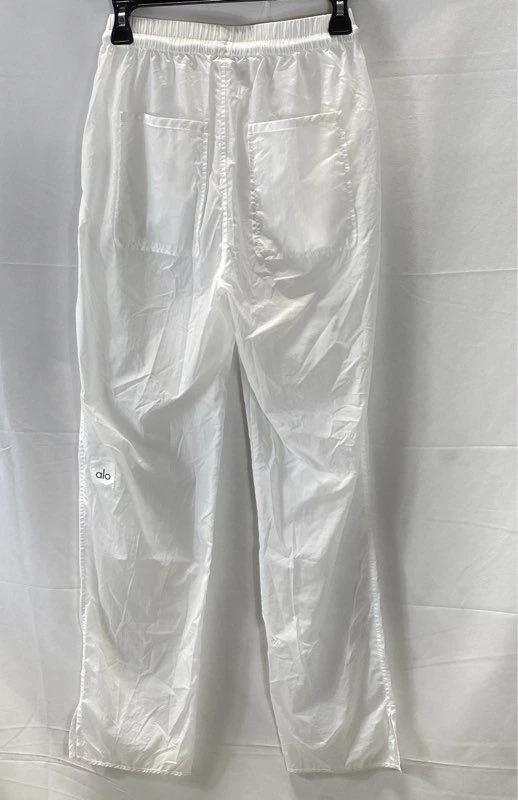ALO это девочка белый высоты нейлона прямые штанины трек брюки женщин XXS - Изображение 2 из 4