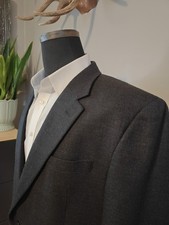 Jos A Bank Mens Sport Coat 44L Blue Gray Wool 2 Button Blazer N702