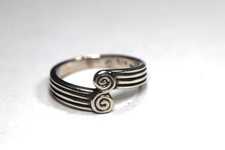Vintage Southwest Sterling Silver Design Band Ring Size 6.75