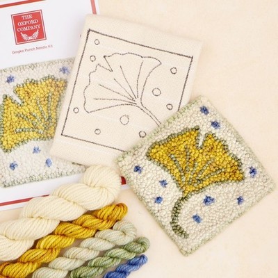 Oxford 15,5x15,5cm Punch needle gingko kit Basic Set The Company 40001