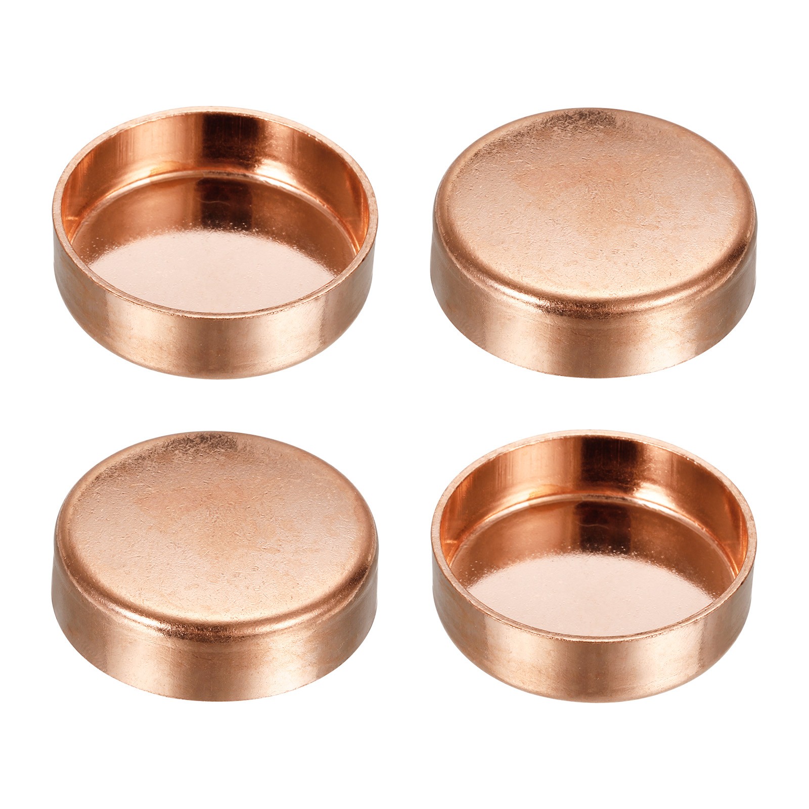 4pcs Copper End Cap Pipe Fitting Sweat Plug Connection 35mm ID HVAC Plumbing