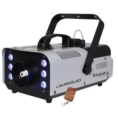 IBIZA LSM900LED DMX NEBELMASCHINE FERNBEDIENUNG 6x3W LEDs EVENT EFFEKT BÜHNE DJ