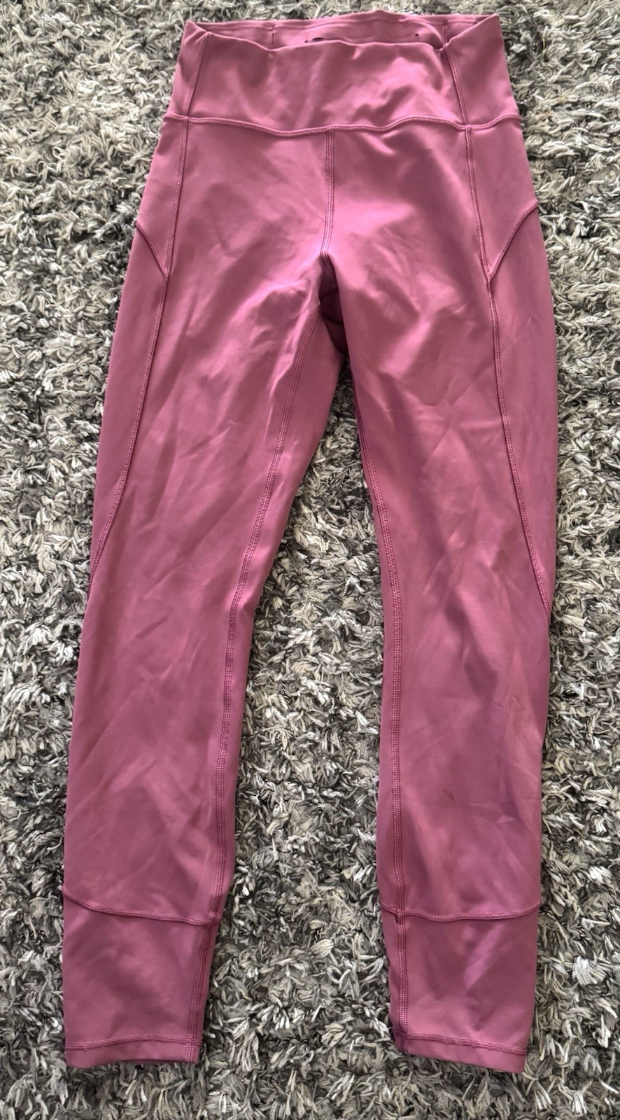 Lululemon Women's Pink Ankle Leggings Activewear Athletic Skinny Leg Size 6
