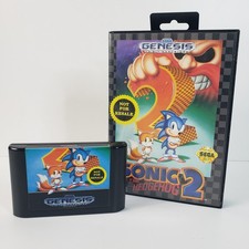 Sonic the Hedgehog 2 Sega Genesis Cartridge + Case Not For Resale Tested