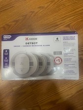 Kidde 30CUD10 Smoke  Carbon Monoxide Detector, 10-Year Battery, 4 Pack, New