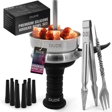 Silicone Hookah Bowl Set | Hookah Head with Hookah Heat Management Charcoal Hold