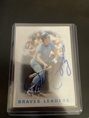 1986 Topps Dale Murphy Autogramm auf Karte Nummeriert 49/50 ATLANTA BRAVES