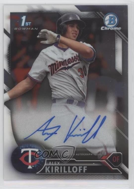 2016 Bowman Draft Chrome Draft Pick Alex Kirilloff #CDA-AK Auto ju7