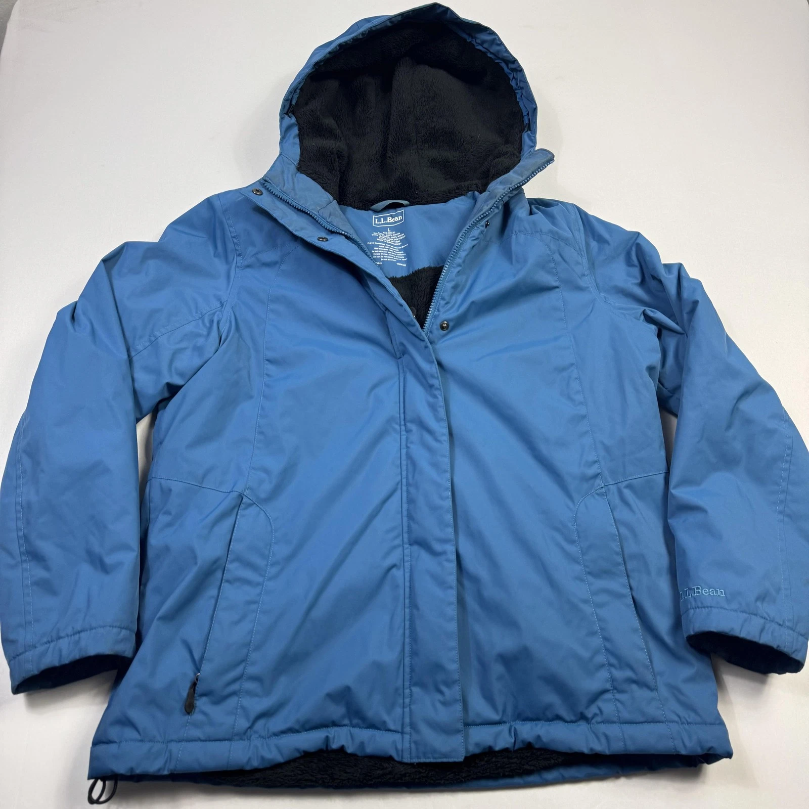 L.L. Bean Jacket Men's Large Blue Hooded Fleece Lined Insulated Winter Parka
Opens in a new window o