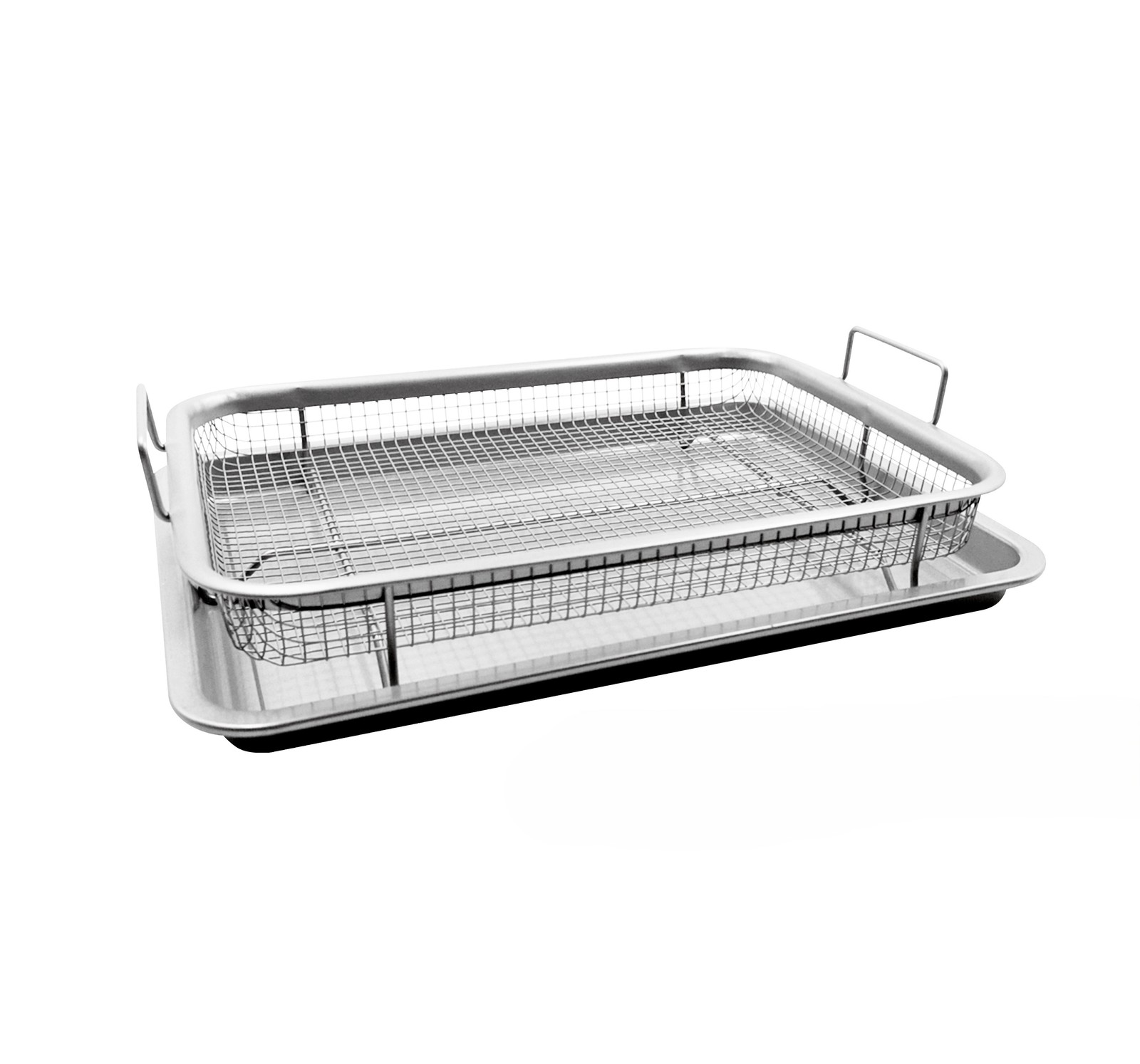 2-in-1 Backblech - Frittierkorb aus hochwertigem Edelstahl - 325 245 8 cm 4790₽