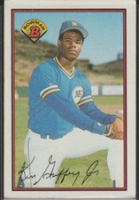 1989 Bowman Ken Griffey Jr. #220 Rookie Seattle Mariners MLB Baseball Wax Stain