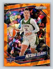 2025 Panini Prizm WNBA #129 Alysha Clark Orange Ice Prizms
