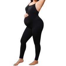 Maternity Workout Leggings Pregnancy One Piece Seamless Tank Top Leggings Romper