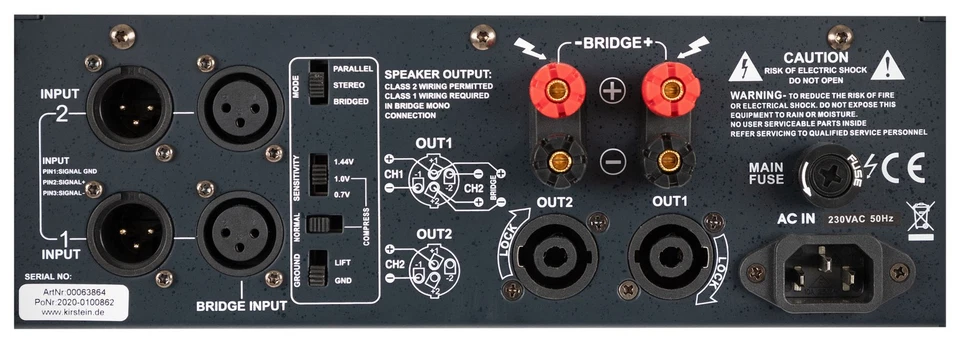 DJ PA Verstärker Endstufe Amplifier Disco Stereo Amp 19" Rackeinbau 2 x 500W - Bild 4 von 4