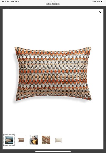 KNOCK OUT GORGEOUS LYRIC/SILK PILLOW W/DOWN ALTERNATIVE INSERT 18x12