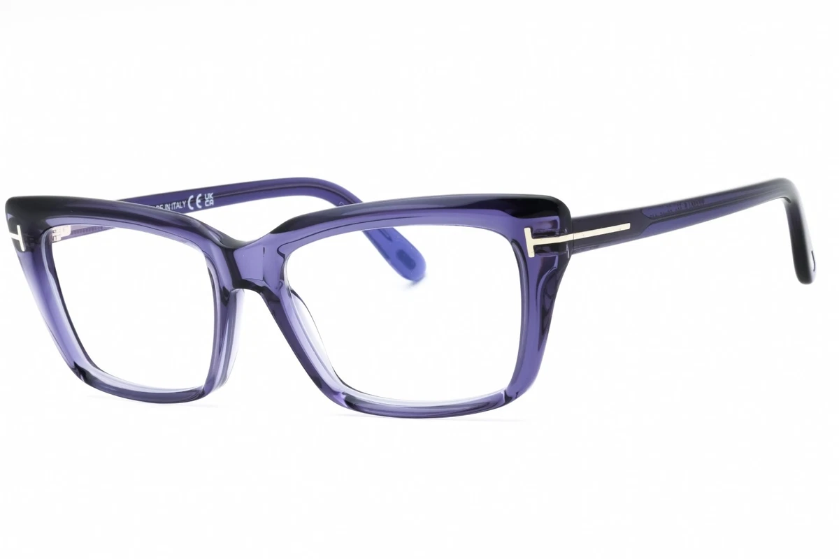 Tom Ford TF5132 Eyeglass Frames Only Purple 018 53-15-135 Italy Made Authentic Tom Ford Purple Metal Eyeglass Frames for sale | eBay main image 3