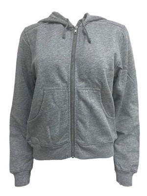Athleta Damen Zipper Sweatshirt Hellgrau Melange Schwarz Blk 10 Größe S NWT