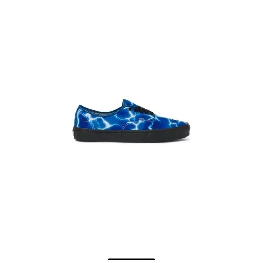 Vans Authentic Lightning Black/Blue VN0A5HZS9FT Skate Shoes Size 7 Men’s