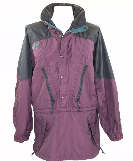 Columbia Mens Jacket Anorak 3/4 Zip Pullover Hooded Streetwear Vintage 90s M eBay