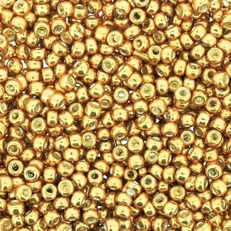 Cuentas Semilla Rocaille Redondas Miyuki Tamaño 8/0 Oro Galvanizado 22GM-Tubo (8-1052) Foto 4 de 4