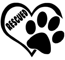 Heart Dog Paw Print Vinyl Decal Sticker For Car Truck Laptop Window Bumper H4393