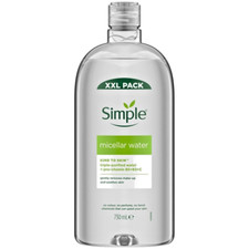 Simple Micellar Water 730ml XXL Bottle Pro Vitamin B5 + B3 + C Soothe Skin
