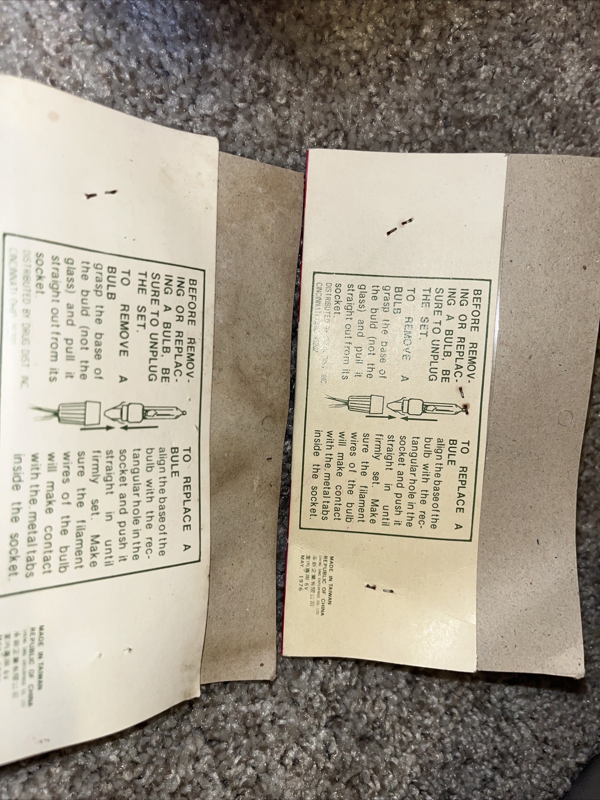 2 Pack Vintage christmas replacement bulbs 1976 eBay