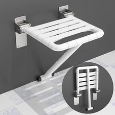 Folding Shower Seat Wall Mounted Shower Bench Heavy Duty Bathroom Shower Chair