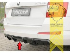 Rieger Heckansatz Heckspoiler Diffusor für Skoda Octavia 5E Limousine Combi schw