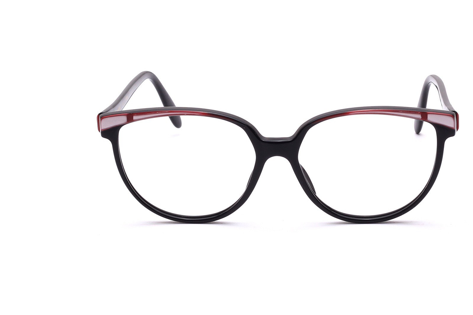 Brille Playgirl 60 schwarz mit rosaroter Линия верха Damen оверсайз Винтаж Франция