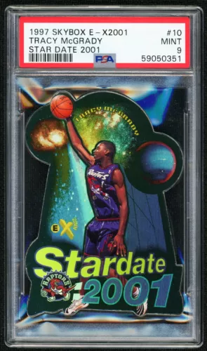 1997 Skybox E-X2001 Tracy Mcgrady Star Date 2001 PSA 9 MINT Die-Cut #10 Rookie  