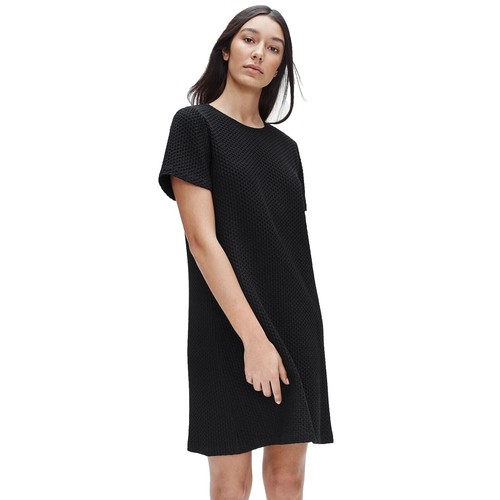 eileen fisher colorblock silk tunic dress Silk Colorblock Tunic/Dress & Viscose Jersey Leggings, Black