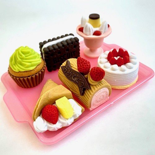 IWAKO Japanese Puzzle Erasers SWEET DESSERT COMBO Blister Card Set - Picture 6 of 12
