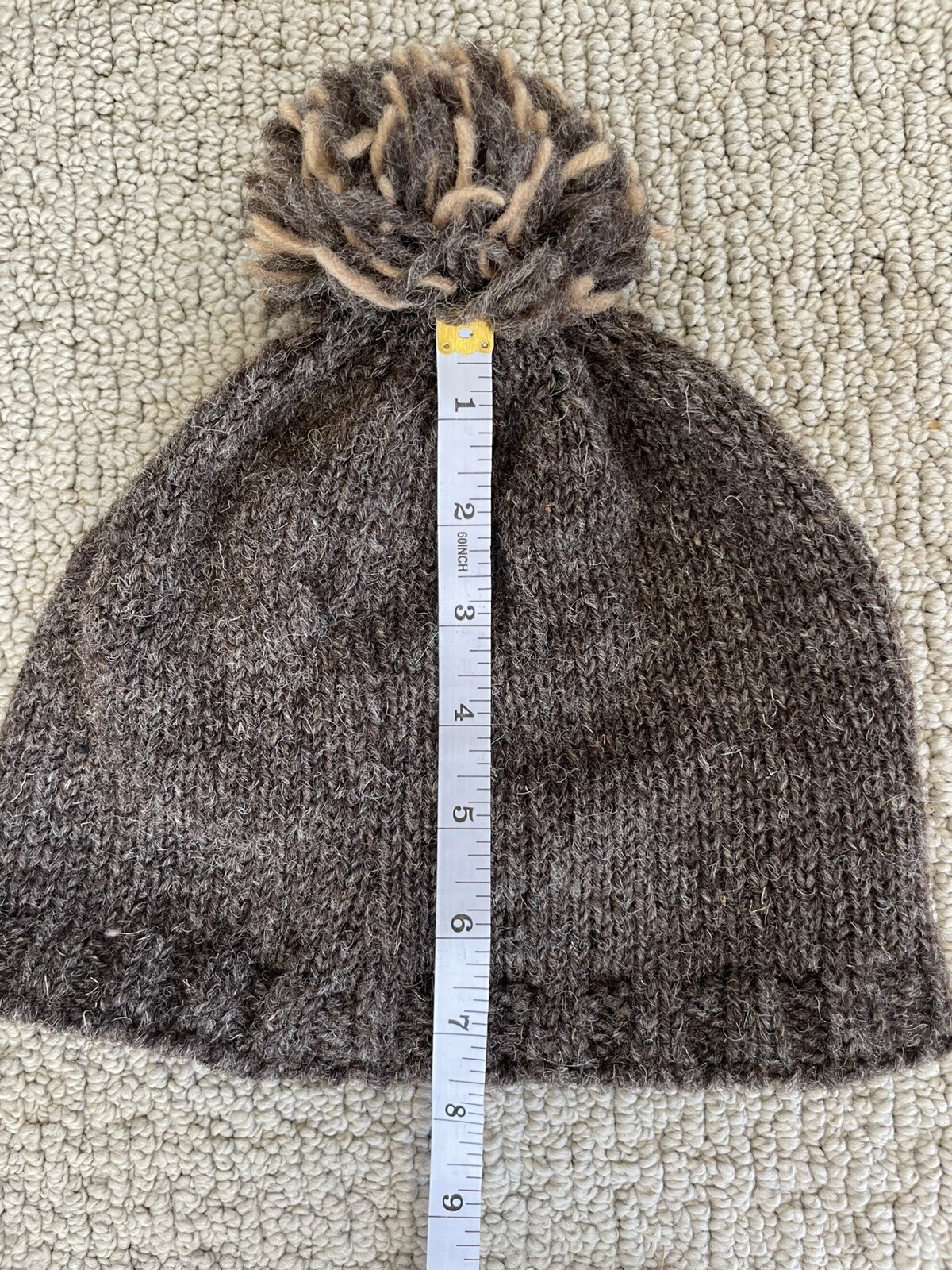 Wool Bobble Beanie Hat - Labrador Dog - Pachamama Handmade From Nepal - Brown