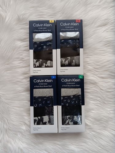 New Calvin Klein Boys Boxer Brief Underwear 6-pack Cotton Stretch Sz S, M, L, XL - Picture 3 of 9