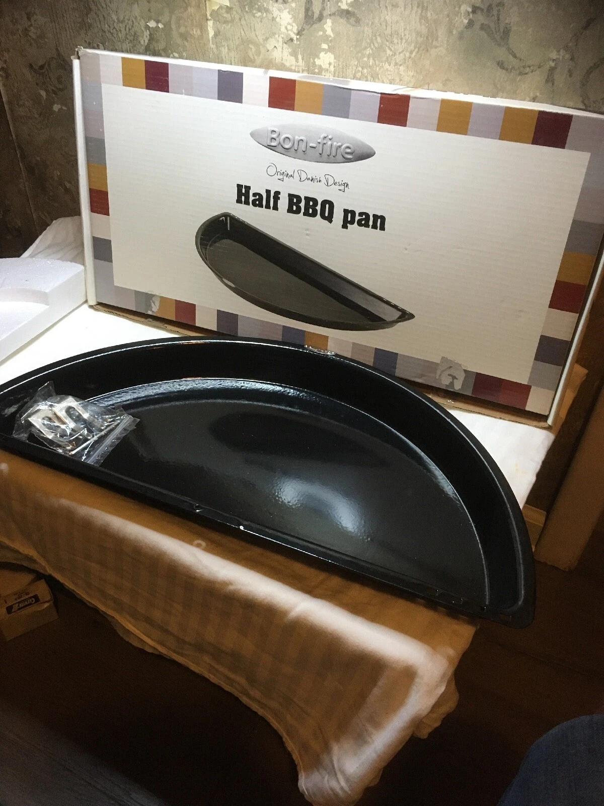 Danish Bon-Fire Half BBQ Pan 100312 - Portable Camping Grill Backpacking Grate